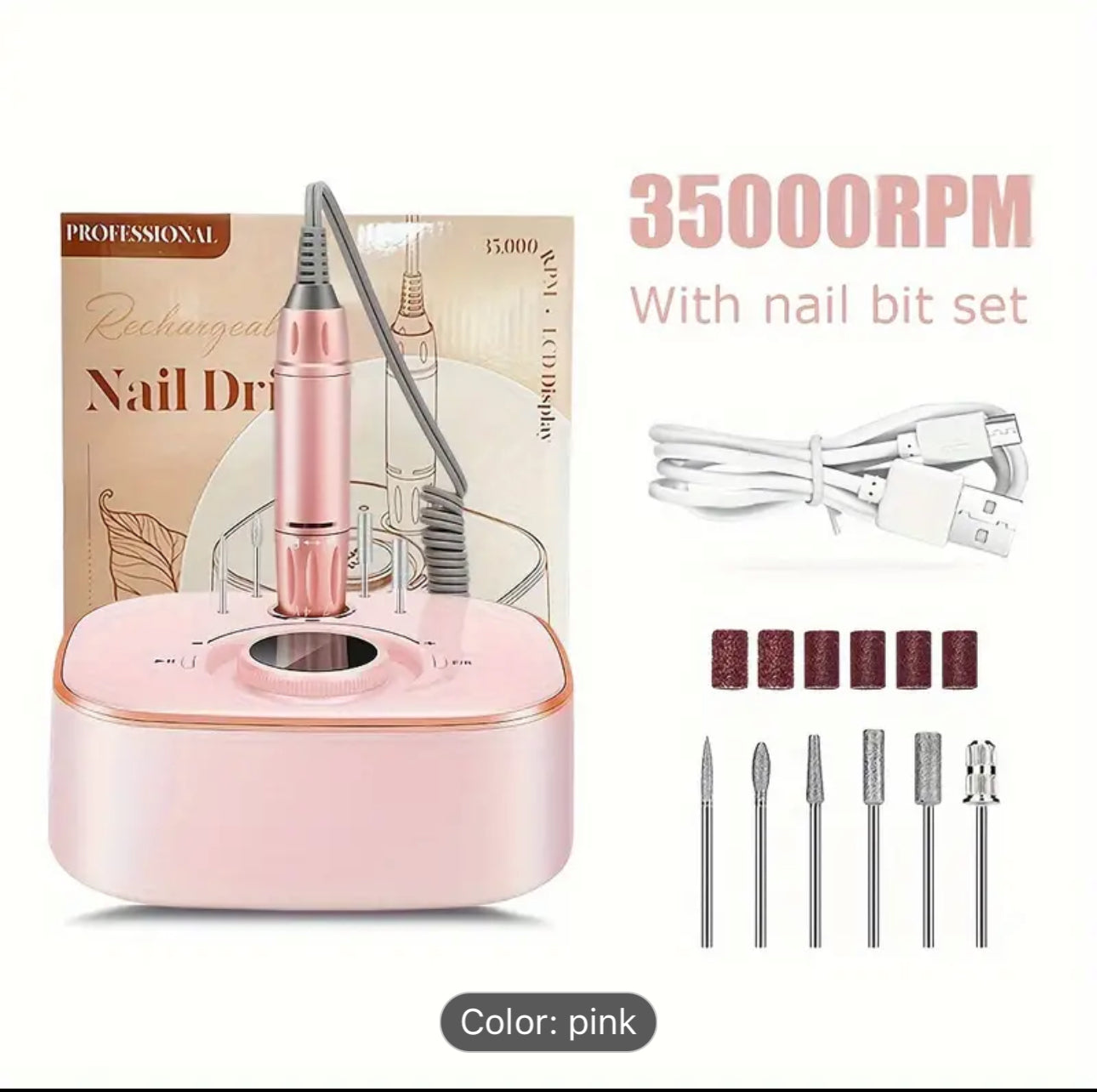 Nail Drill Recargable