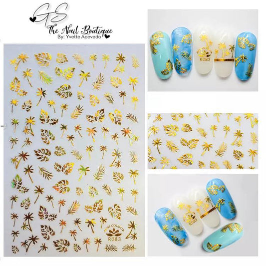 Gold Leaf Sticker 083