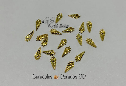 Caracoles Dorados 3D