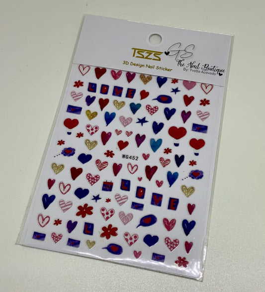 Hearts Sticker 452