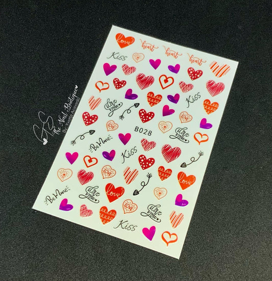 Mix Hearts Sticker 028