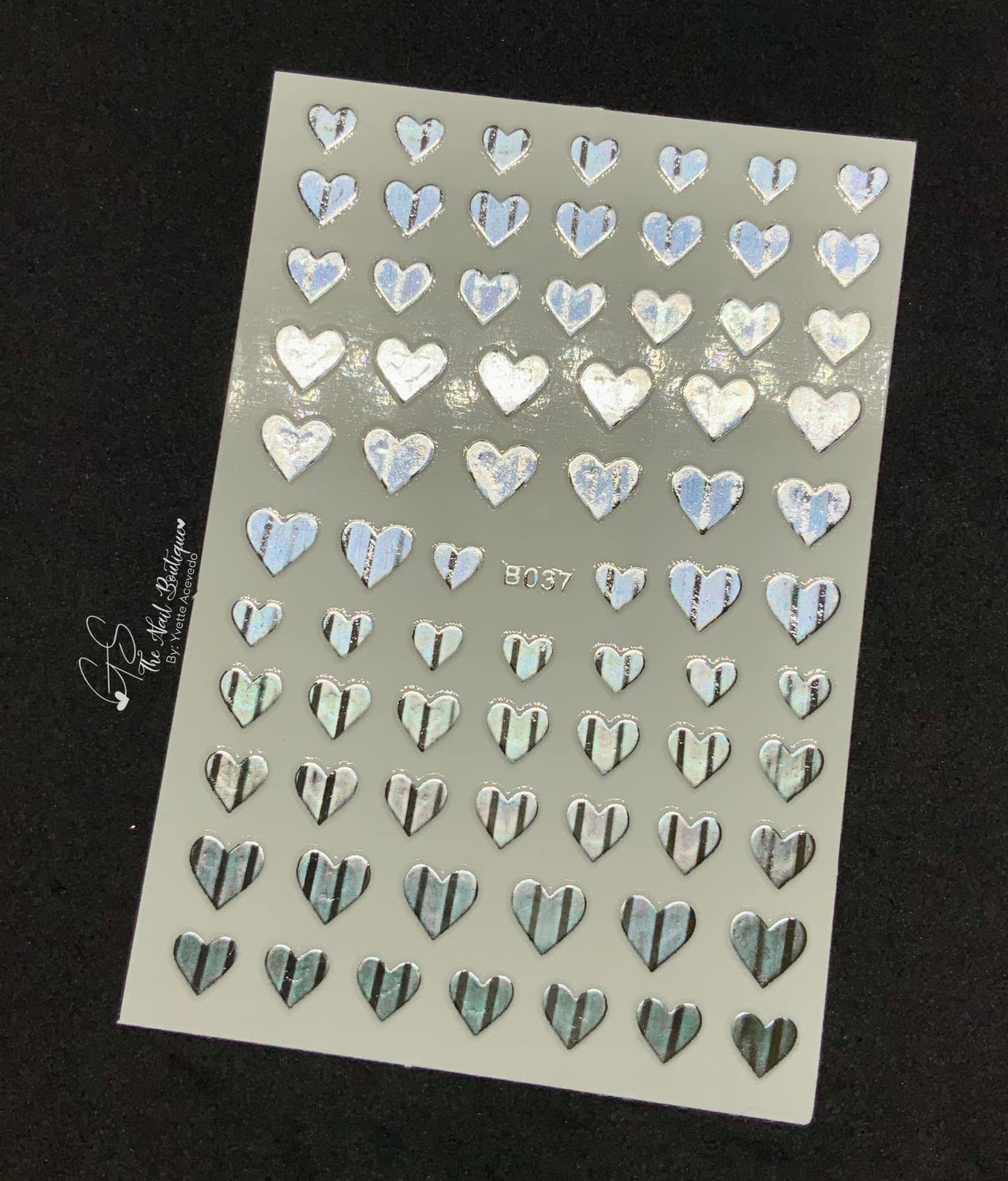 Sticker Corazones (Escoja el Color)