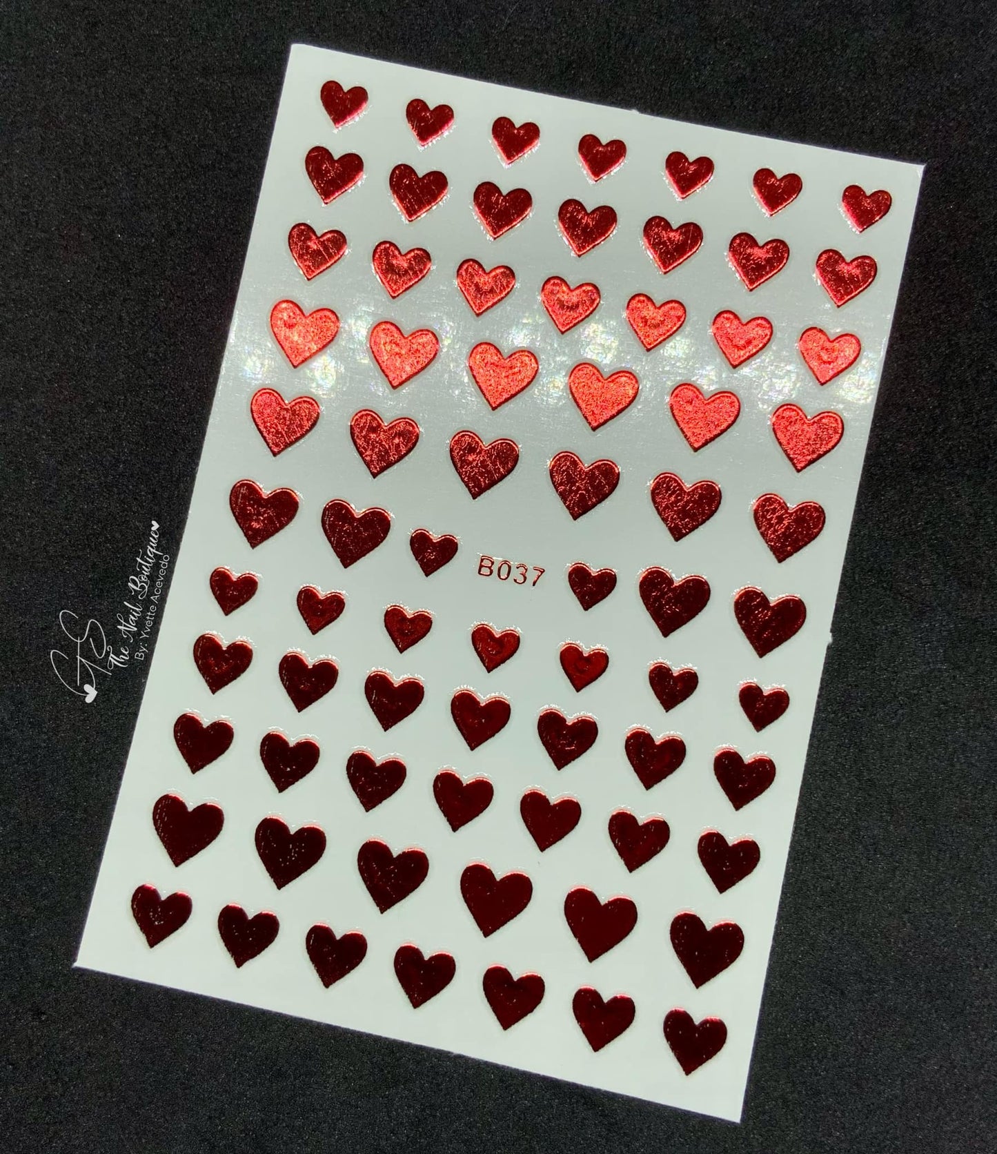 Sticker Corazones (Escoja el Color)