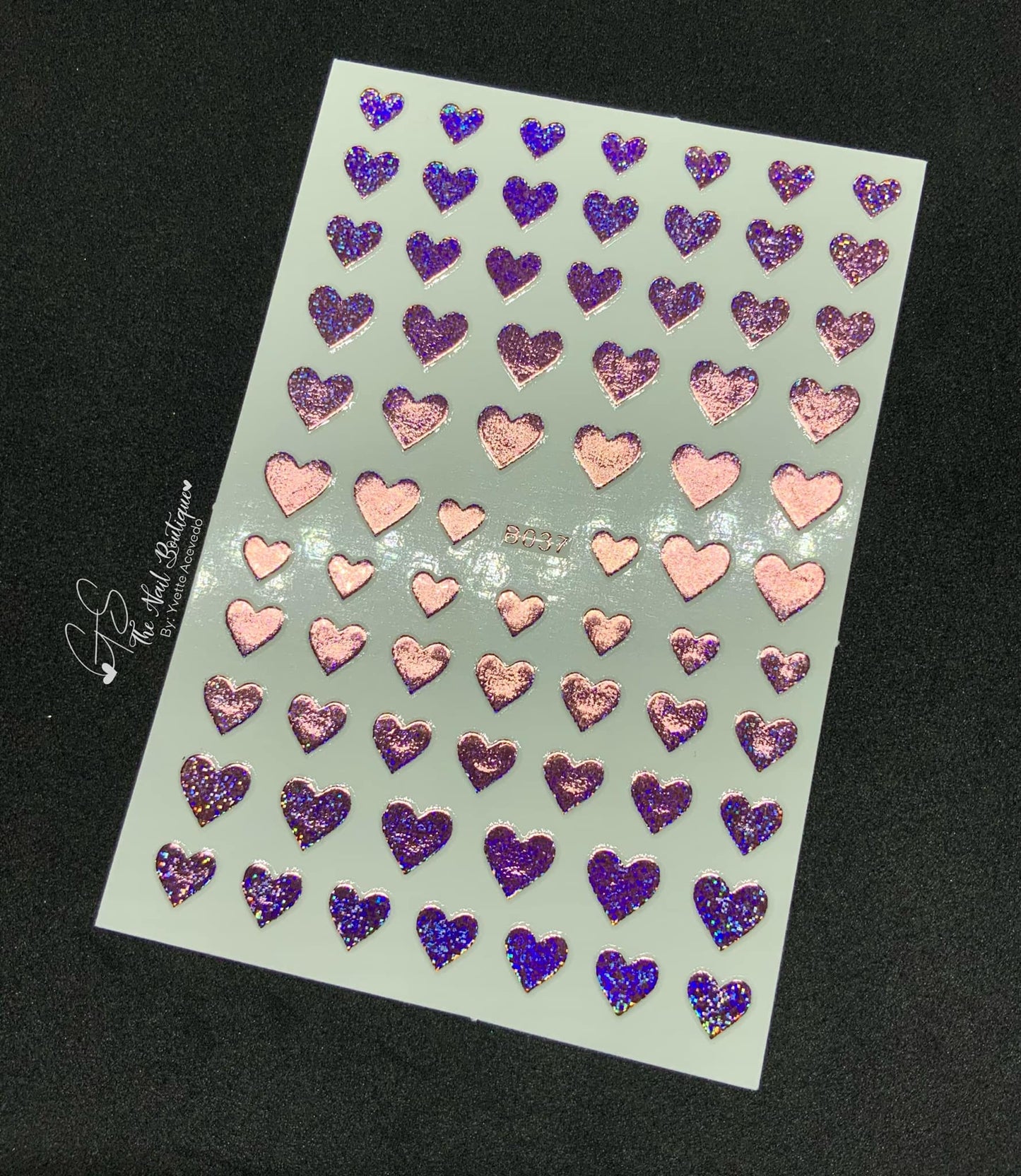 Sticker Corazones (Escoja el Color)