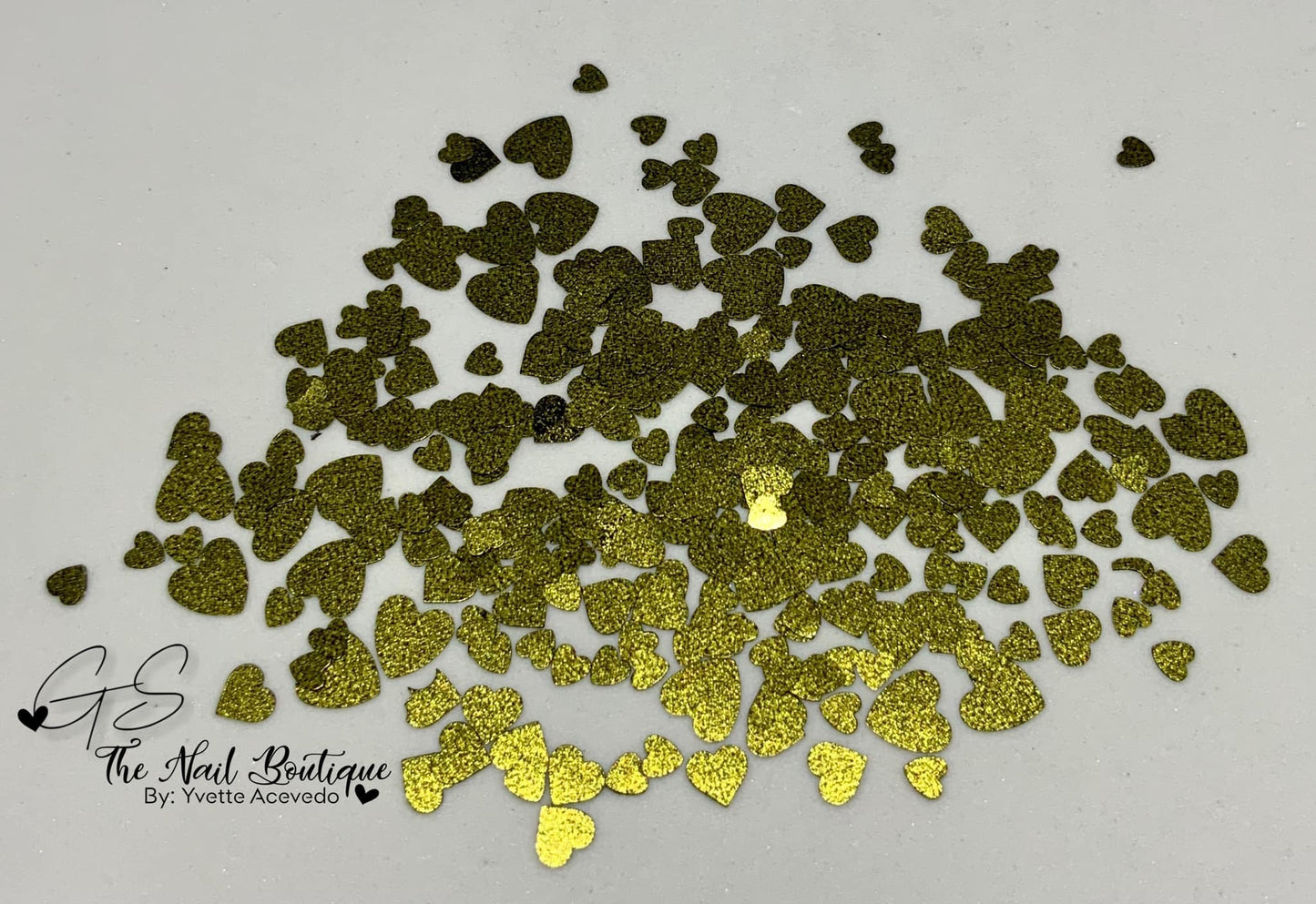 Gold Heart Glitter