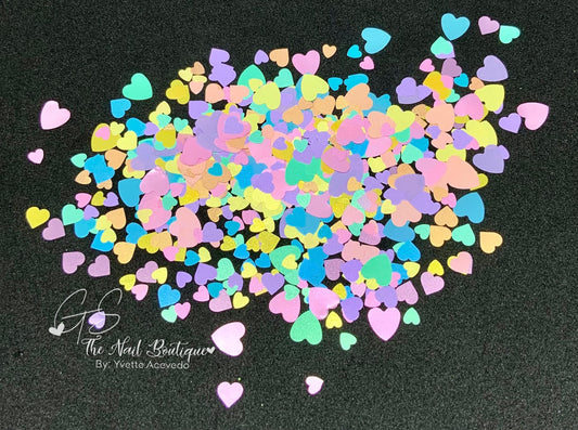 Pastel Heart Glitter